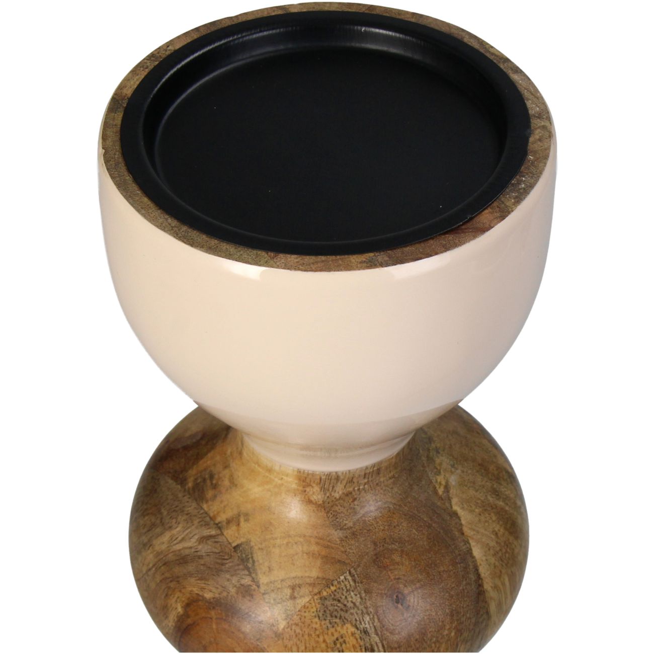 aRmanica Candle Holder Wood Beige 28cm