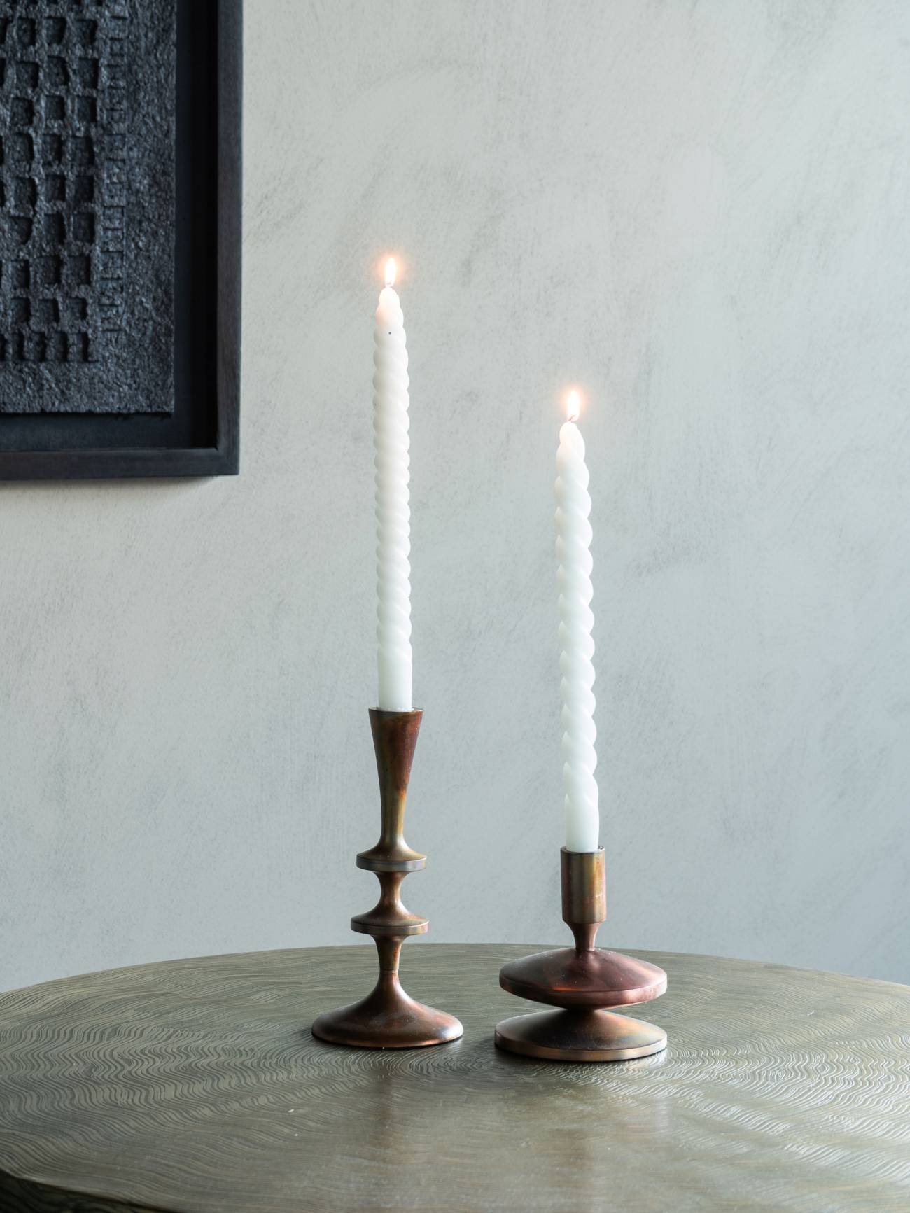 Copy of aRmanica Copper Effect Candle Stick 23cm