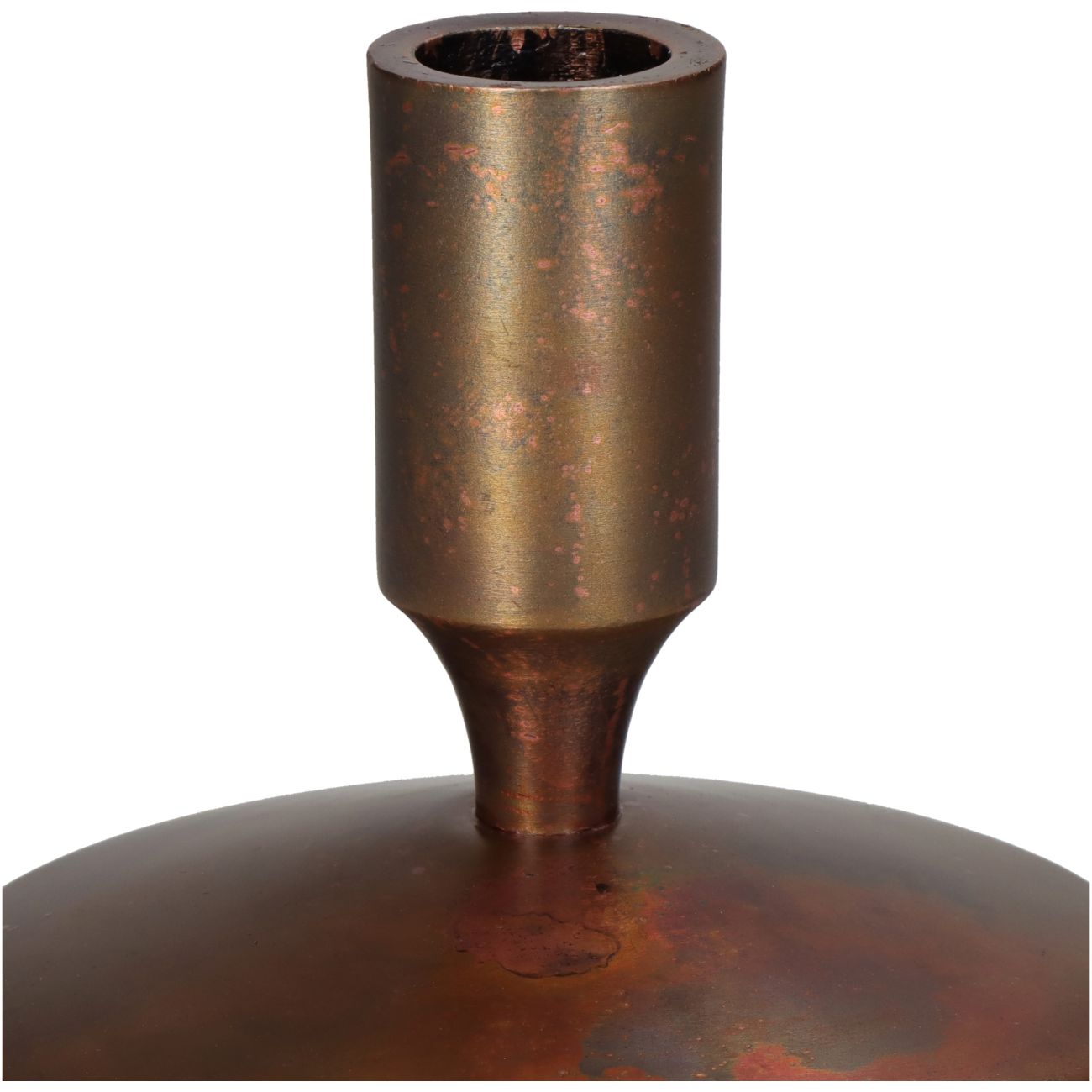 aRmanica Copper Effect Candle Stick 14cm