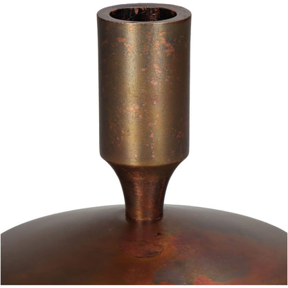 aRmanica Copper Effect Candle Stick 14cm