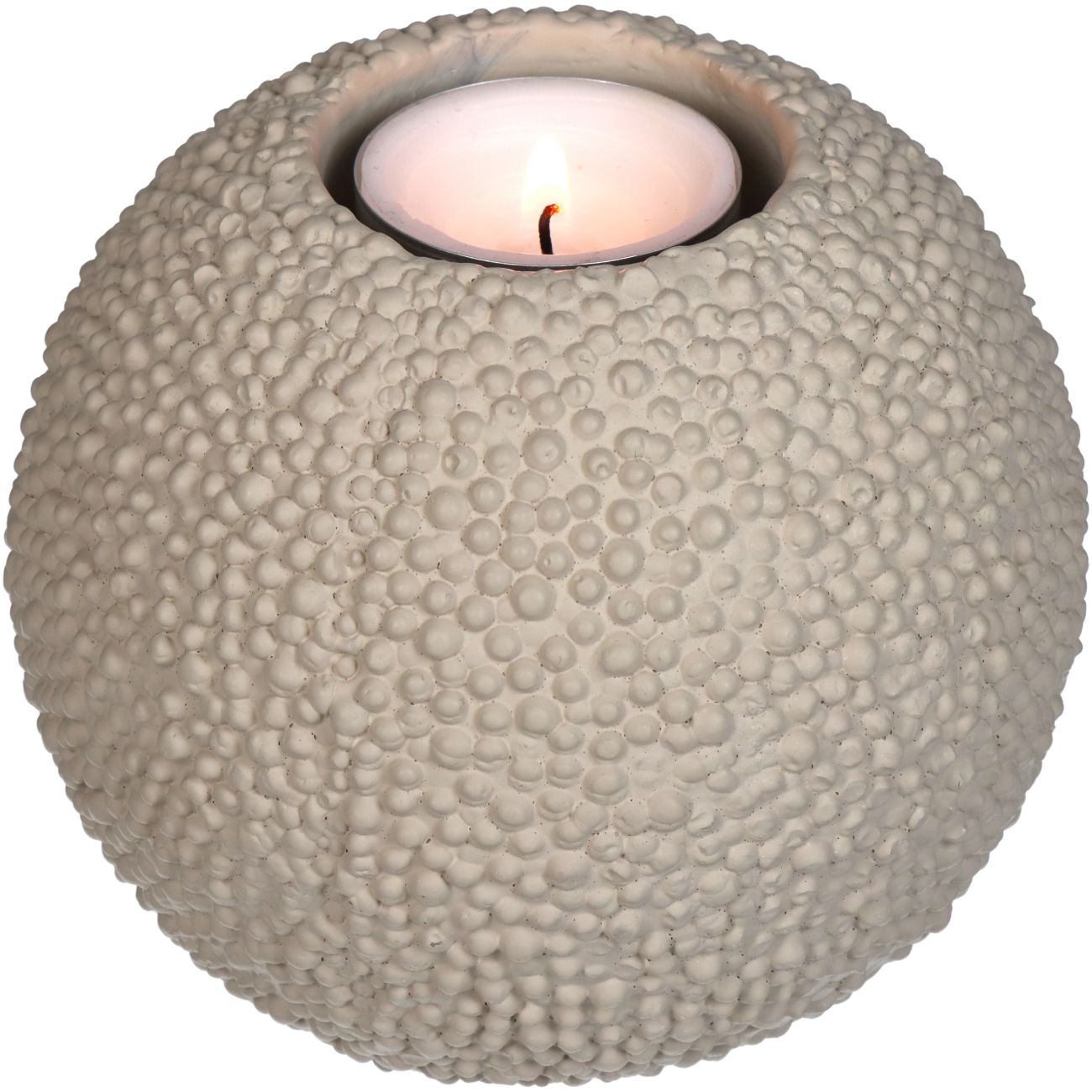 aRmanica Candle Holder Concrete Ivory 10cm