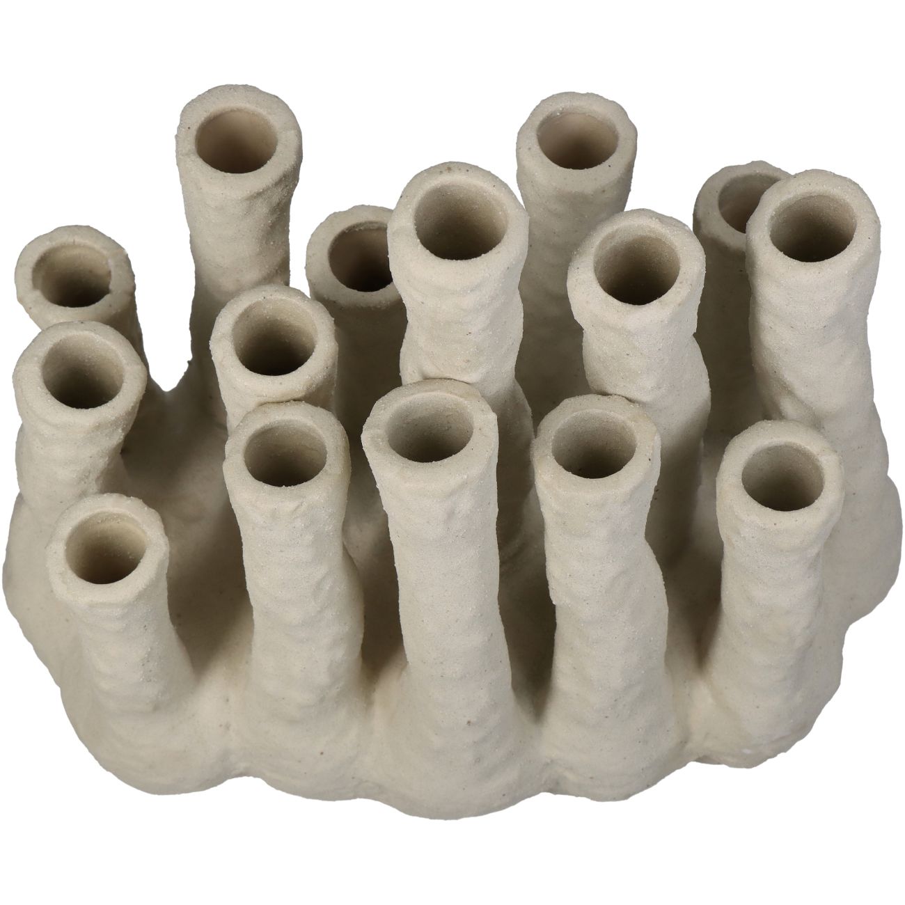 aRmanica Coral Fine Earthenware Ecru Vase