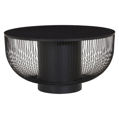 aRmanica TRENT COFFEE TABLE WITH BLACK GLASS TOP