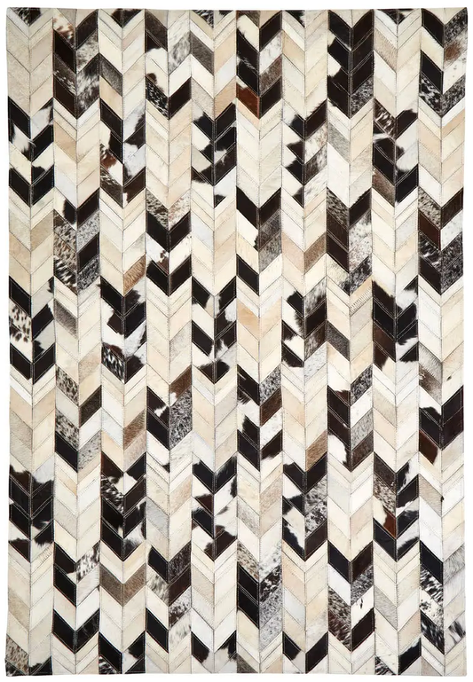 aRmanica SOHO BLACK / WHITE PATCHWORK RUG