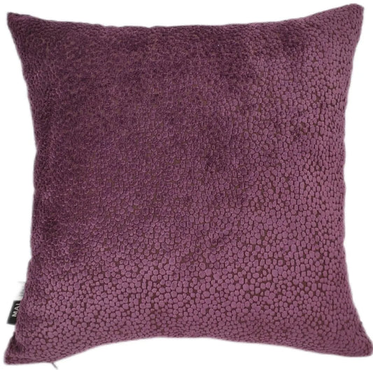 aRmanica Cut Velvet Dot Aubergine Cushion