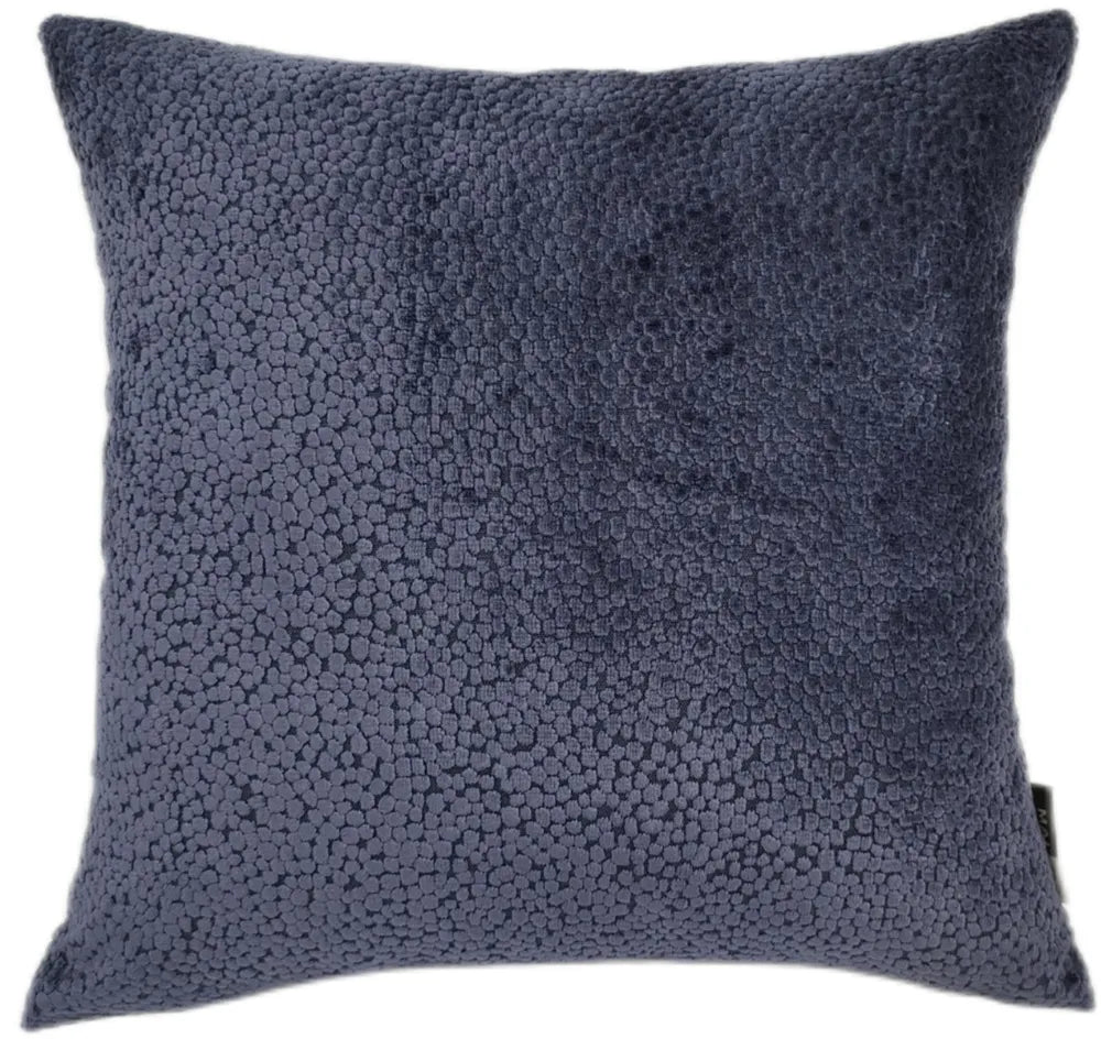 aRmanica Cut Velvet Dot Navy Cushion