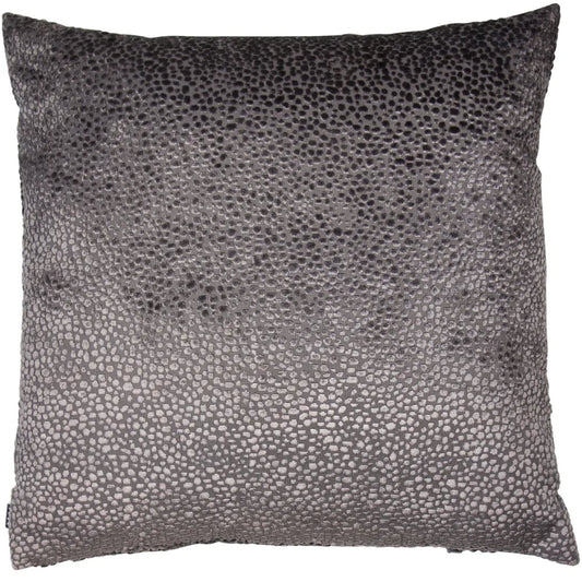 aRmanica Cut Velvet Dot Grey Cushion