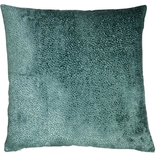 aRmanica Cut Velvet Dot Teal Cushion