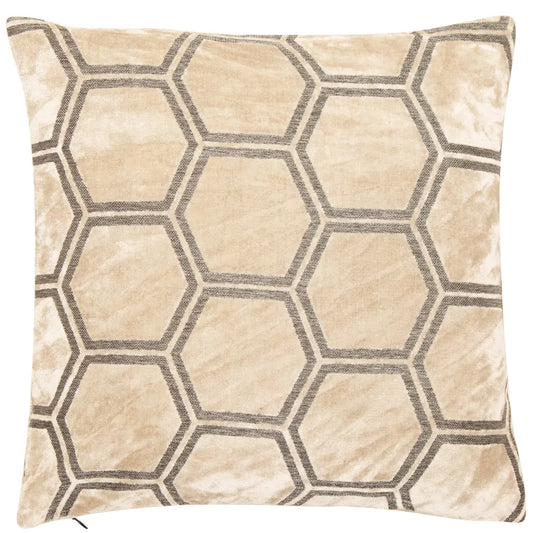 aRmanica Hexagon Cut Velvet Textured Cream