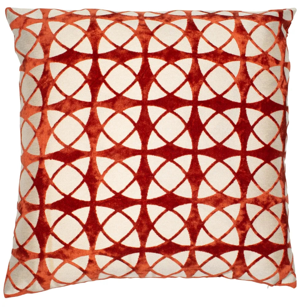 aRmanica Spiral Orange Cushion Cushion