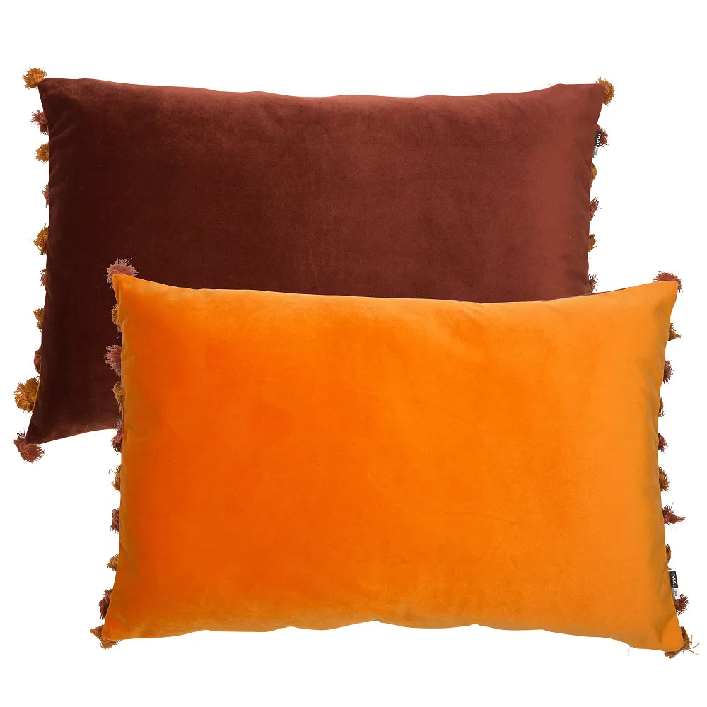 aRmanica Nappa Wine & Rust Cushion 40 x 60 cm