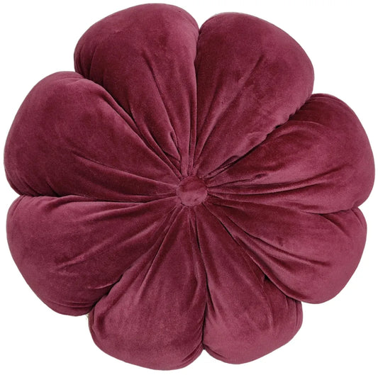 aRmanica Round Fleur Aubergine Cushion 40 x 40 cm