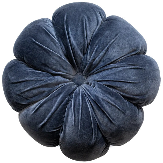 aRmanica Round Fleur Blue Cushion 40 x 40 cm