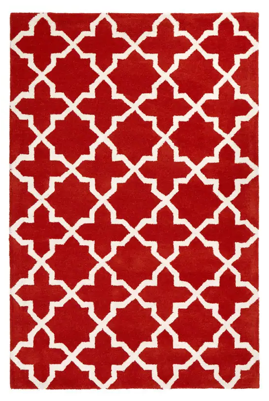 aRmanica MAYFAIR ORANGE AND WHITE RUG