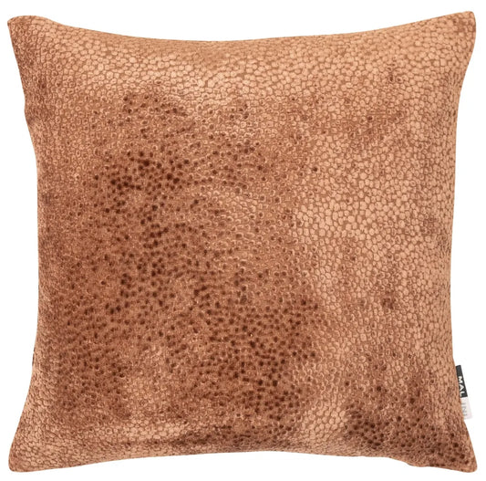 aRmanica Cut Velvet Dot Chocolate Cushion