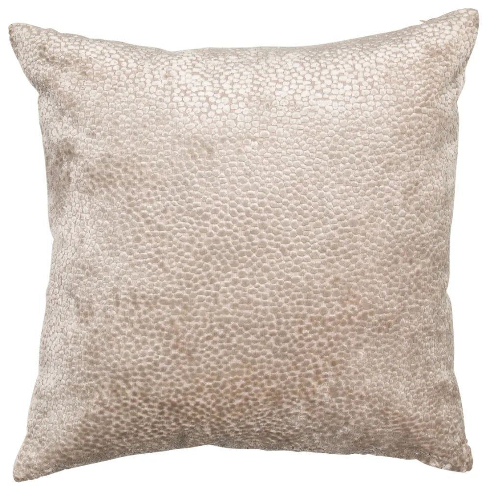 aRmanica Cut Velvet Dot Taupe Cushion