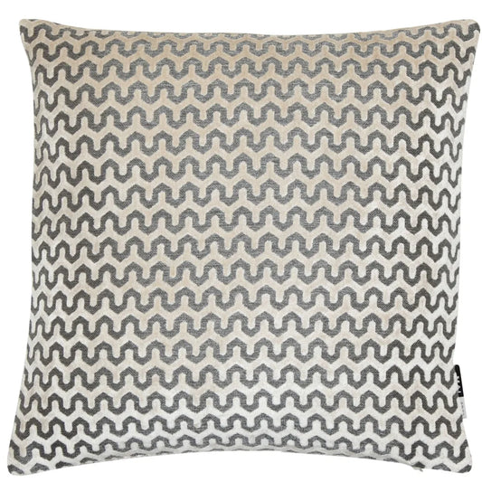 aRmanica Wave Cut Velvet Cream Cushion