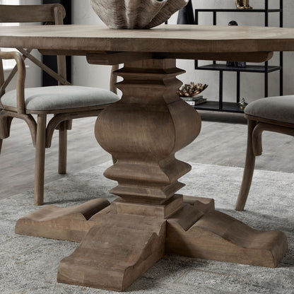 aRmanica Hard Wood Round Pedestal Dining Table