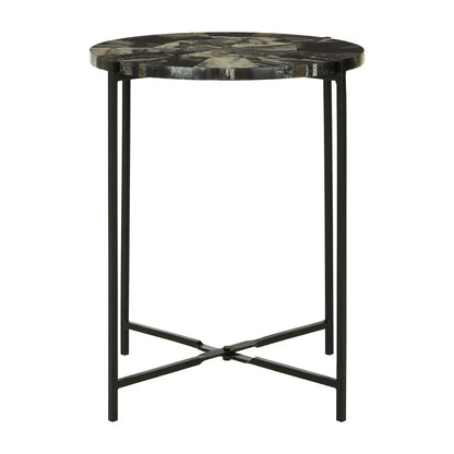 aRmanica MARLO ANTIQUE GREEN / BLACK RESIN TABLE